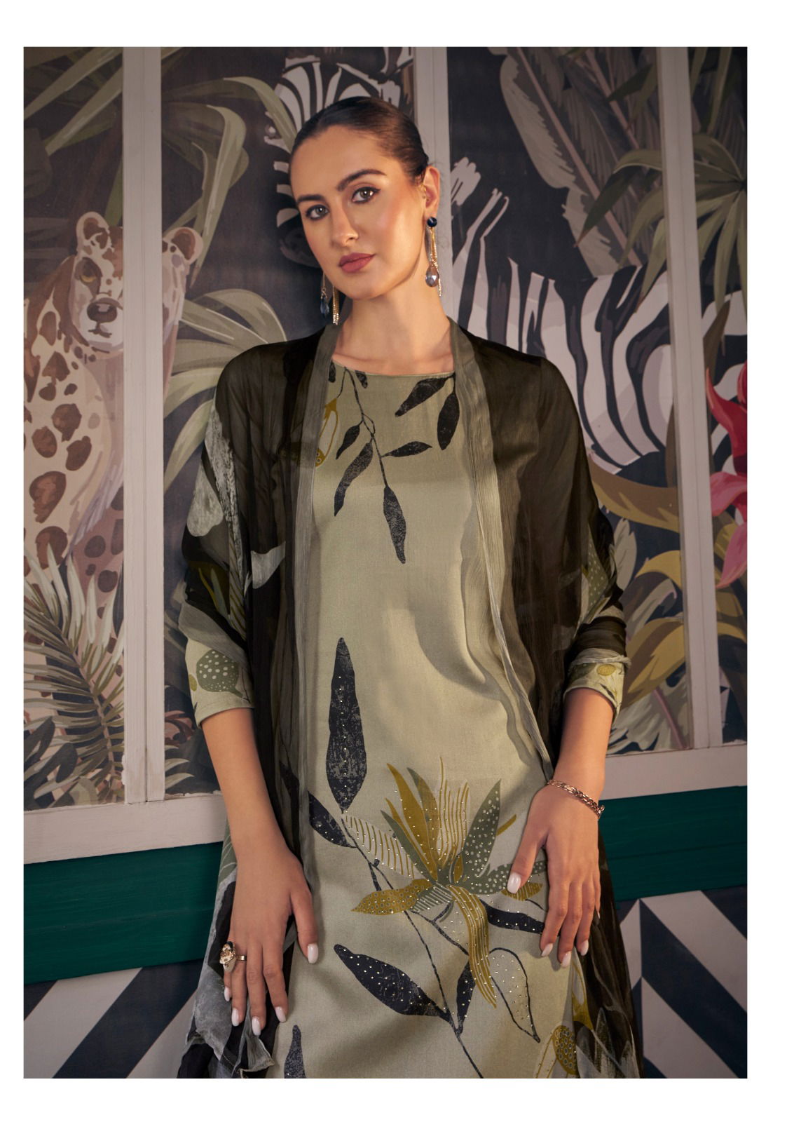 Zara Heavy Jam Satin Digital Printed Dress Material Wholesale Clothing Suppliers In India